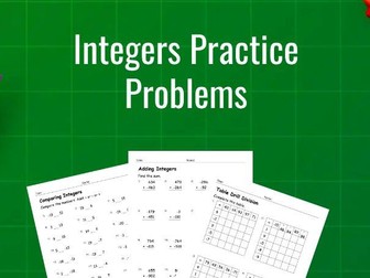 Adding, Subtracting, Multiplying, and Dividing Integers Worksheets ...