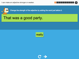 I can make an adjective stronger or weaker - Interactive Activity - Year 3 Spag