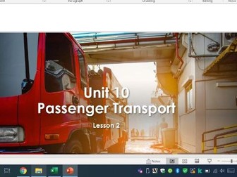 Unit 10 Passenger Transport RQF Lesson 2