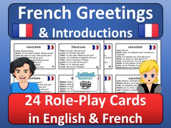 French Greetings Activity Role Play Dialogue