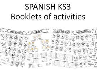 Spanish KS3 booklets - various topics