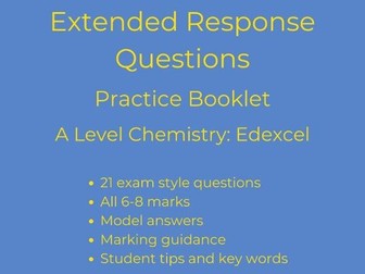 Edexcel Chemistry A Level extended response (6-mark) question booklet