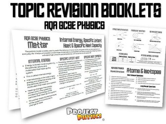 AQA GCSE PHYSICS Paper 2 Revision Booklets for 2022 Advance Information Topics