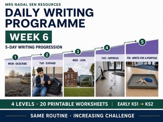 Daily Writing Programme – Week 6 | 5-Day SEN Picture Writing | 4 Levels