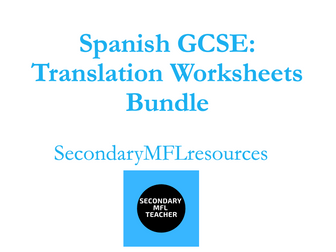 17 Translation Worksheets - GCSE Spanish