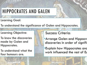 Medicine Through Time: Galen and Hippocrates