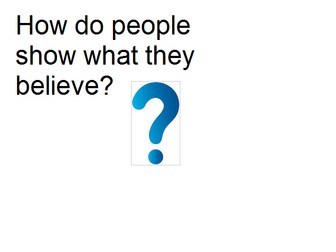 Year 4 RE Planning - How do people show what they believe?