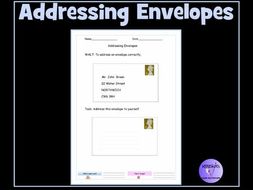 Address Writing on Envelopes Worksheet | Teaching Resources