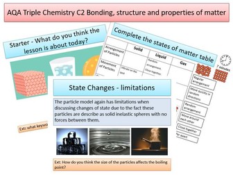 AQA Triple Chemistry C2 Bonding, structure and properties of materials