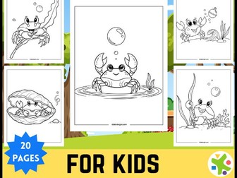 Crab Colouring Sheets – Sea Animal Printable for EYFS & KS1