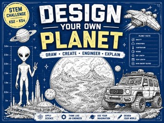 Design Your Own Planet Worksheet | Space STEM Activity | Physics | Engineering Design Challenge