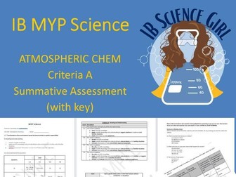 IBMYP Atmospheric Chem Summative Assessment Crit. A