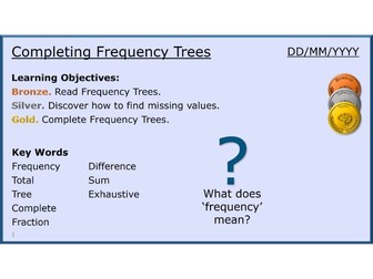 Probability 10/13 Completing Frequency Trees