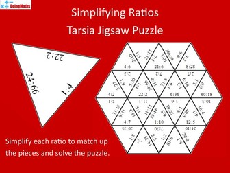 Simplifying Ratios Tarsia Jigsaw Puzzle