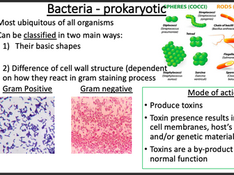 OCR A - LEVEL BIOLOGY 12.1 communicable diseases - pathogen types and transmission