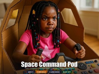 Cardboard Rocket Cockpit Blueprint — Kids STEM Maker Project
