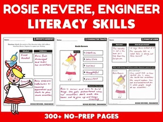 Rosie Revere, Engineer Book Activities - Reading Comprehension & Literacy Skills - STEM