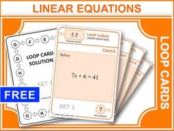 Linear Equations (Loop Cards)