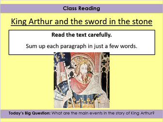 Year 7 Arthurian Tales - The Sword in the Stone