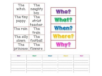 Stretch a sentence activity pack