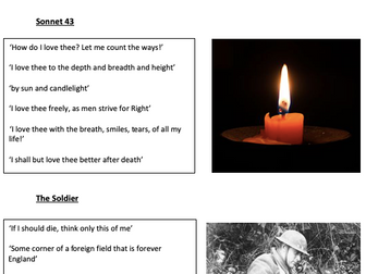 WJEC EDUQAS Poetry Anthology Quote Flashcards