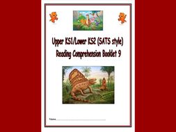 KS1/LKS2 SATS style Reading Comprehension Booklet 9 - based on the popular topic of Dinosaurs.