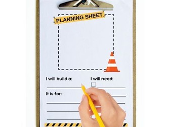 EYFS - Construction Planning Sheet for Children