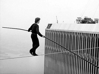 KS2 Writing a newspaper report - Philippe Petit Walks Across the World Trade Center in 1974