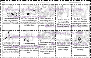 The Jolly Christmas Postman reading task - Read & Sequence cut and
