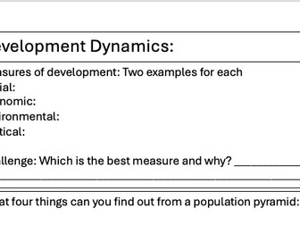 Geography Edexcel B paper 1 revision A3
