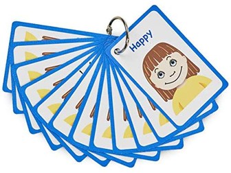 My Feelings and Emotion Girls Flash Cards For Visual Aid Special Ed, Speech Delay & Non Verbal Child