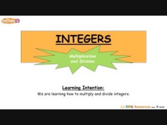 Integer Multiplication & Division: Differentiated + Editable PPT +Codebreaker L2