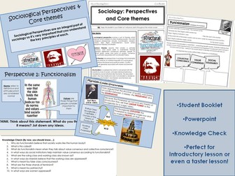 AQA Sociology - Year 1 - Introduction to Sociological Perspectives