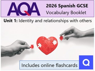 AQA Spanish Higher GCSE Vocabulary Booklet - Unit 1 (including online flashcards)