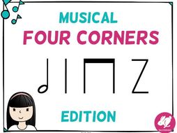 Musical Four Corners, Half Note Rhythm Game (Stick & Standard Bundle)