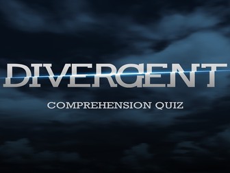 Divergent [Book]: Comprehension Quiz
