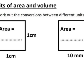 Converting units of area (introduction)