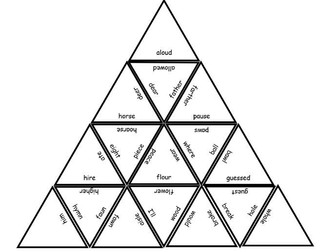 Match the homophones triangle jigsaw