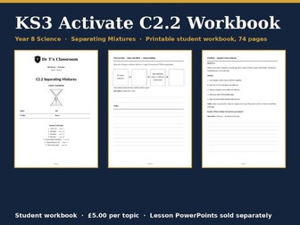 KS3 Activate C2.2 Separating Mixtures Student Workbook