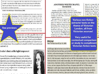 Non-fiction text extracts: theme of Victorian London