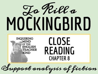To Kill a Mockingbird Chapter 8 Close Reading Worksheet