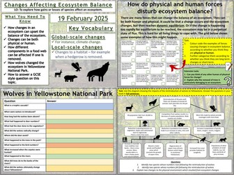 Changes Affecting Ecosystem Balance