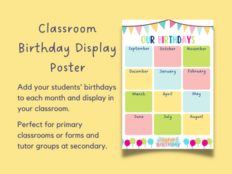 Birthday display poster