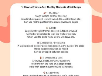 Production Arts Classroom Posters