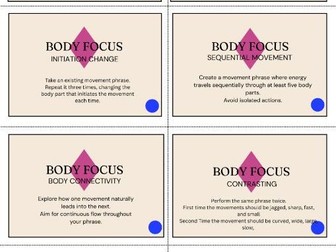 40 Choreographic Prompt Cards - Developing