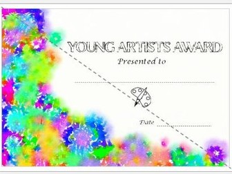Young Artist Award Certiricate