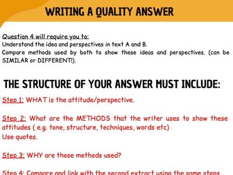 GCSE English Language - Paper 2 Question 4 - Lesson