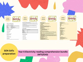 Year 6 Electricity Reading Comprehension Bundle – EXS & WTS | SATs Intervention & Retrieval (With Answers)