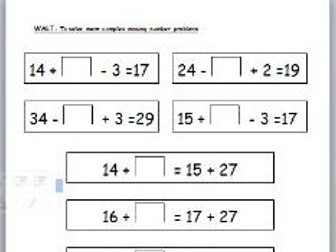 More complex missing number problems, inverse relationship - Year 2 Working at Greater Depth