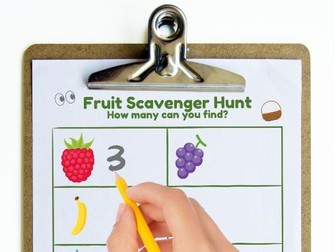 EYFS - Fruit Counting/Subitising Scavenger Hunt to 10